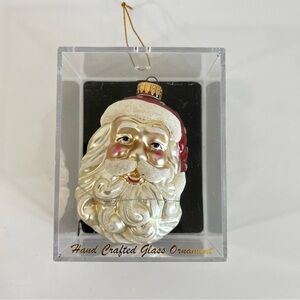Vintage Glass Santa Claus Ornament